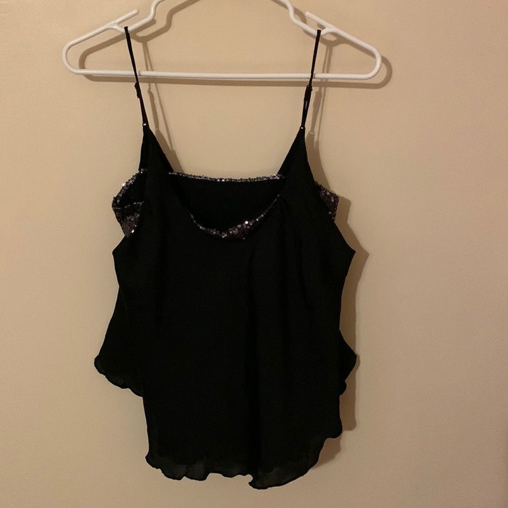 Free People Black Sequin tank top